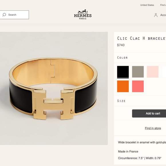 Hermes Jewelry - Hermes Clic Clac H Bracelet